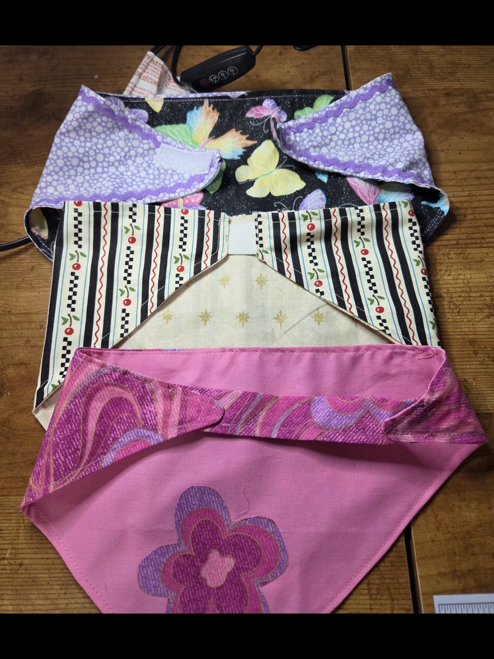 Reversible Pink & Purple Girls Bandana Hair Accessory